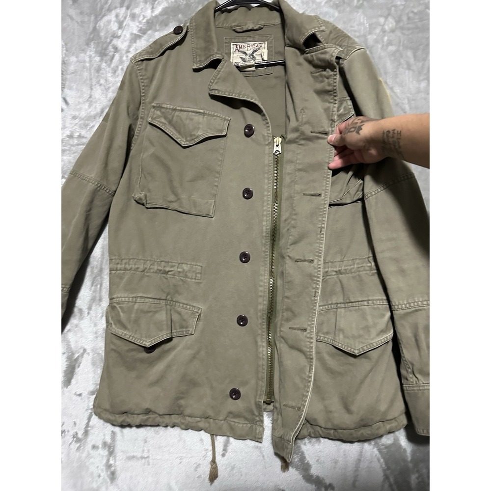 American Living Utility Military Scout Jacket Mens Size M Army Green Outdoors - Picture 8 of 10